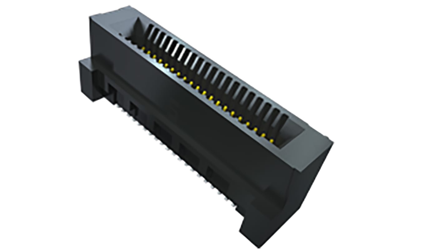 Connettore terminale Samtec Femmina, Card Edge, 20 vie, passo 0.8mm, 2 file, Montaggio superficiale