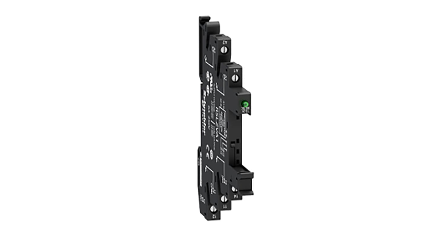 Schneider Electric Harmony Relay RSL 5 Pin 230V ac/dc DIN Rail Relay Socket, for use with B4ND Relays, RSL1 Relays