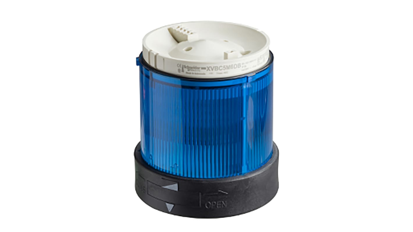 Schneider Electric XVBC Glühlampe Montagesockel Blitz-Licht Blau, 24 V ac, 24 → 48 V dc, 70mm x 138mm