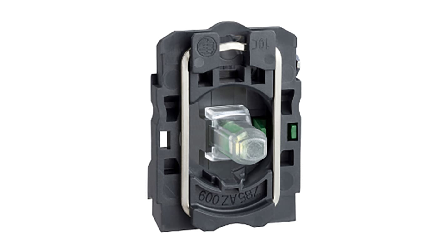 Blocco contatti luminoso Schneider Electric, 1 NA, 120 → 240 V ac, 125 → 600V cc, terminali a A vite, LED