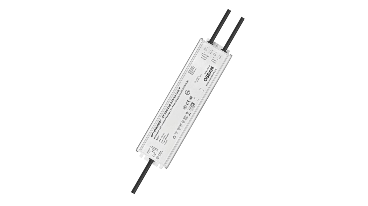 Driver de LED Osram,sortie 24.2V, 250W, , gradable, IP66, IP67