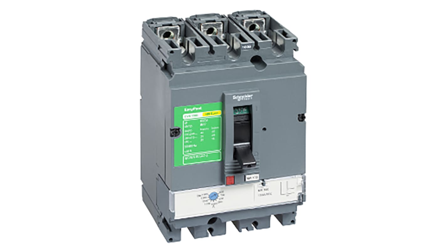 Schneider Electric, EasyPact CVS100 → 250 MCCB 3P 100A, Breaking Capacity 36 kA