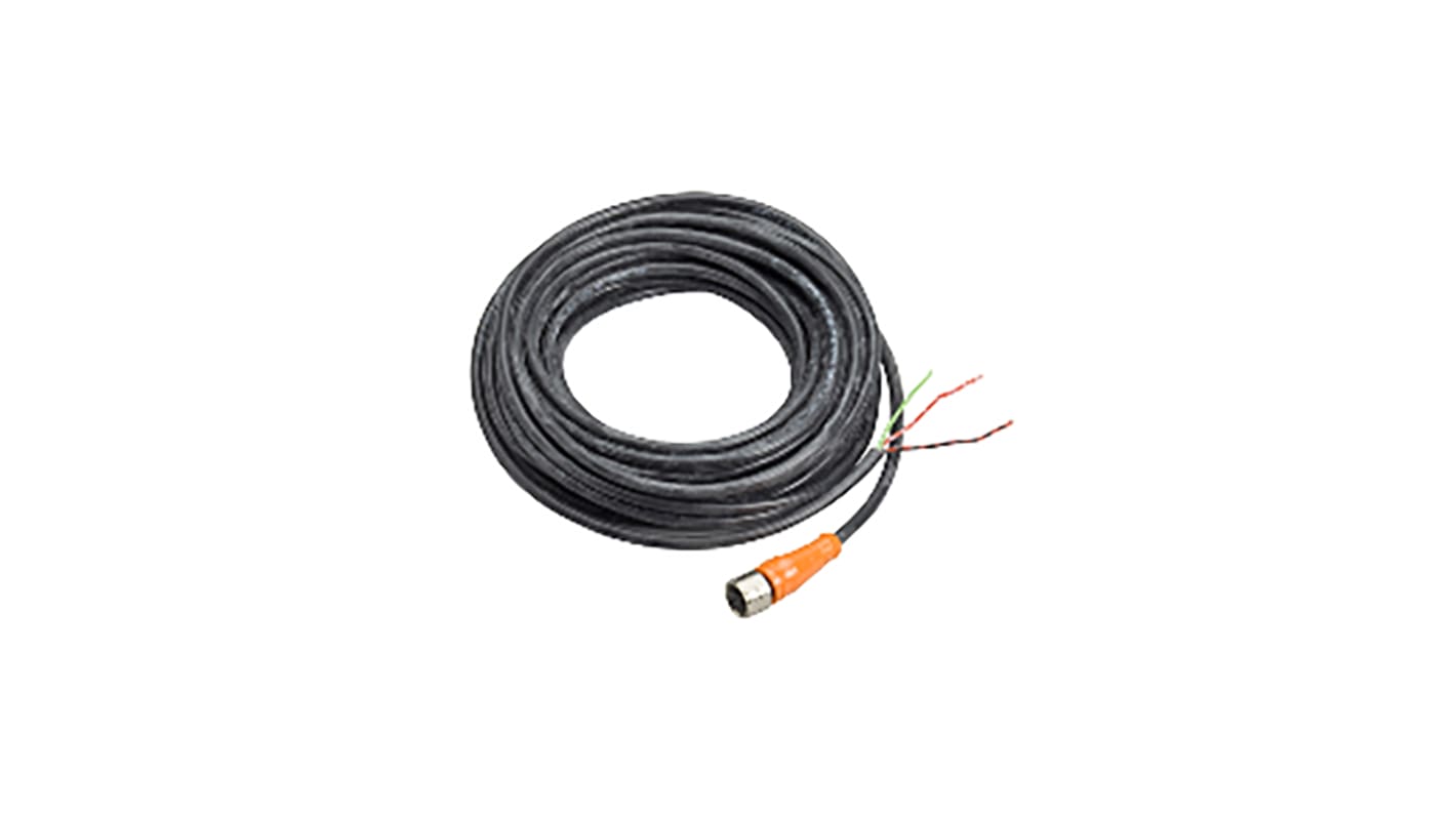 Telemecanique Sensors Straight Female 3 way 1/2 in Circular to Unterminated Sensor Actuator Cable, 5m