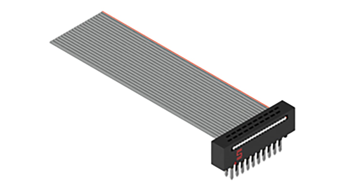 Samtec FFMD Series Flat Ribbon Cable, 1.27mm Pitch, 152.4mm Length, Tiger Eye IDC to Tiger Eye IDC