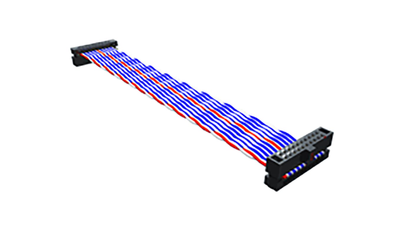 Samtec FFTP Series Flat Ribbon Cable, 5-Way, 1.27mm Pitch, 460mm Length, Tiger Eye IDC to Tiger Eye IDC