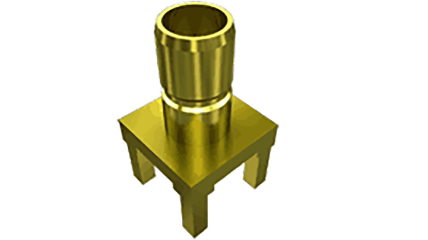 Conector coaxial Samtec SMB7H-J-P-H-RA-TH1, Hembra, Ángulo de 90° , Impedancia 75Ω, Montaje en PCB, Terminación de