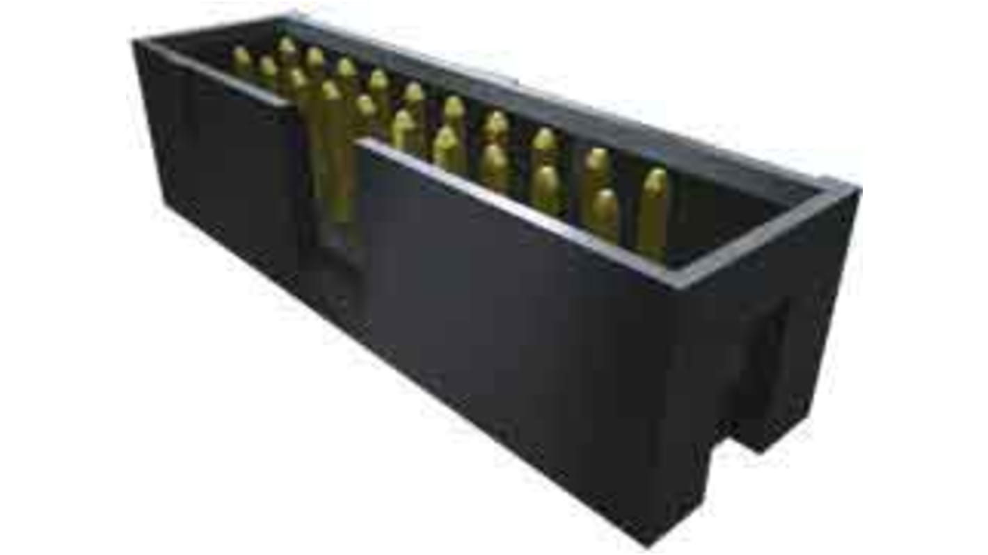 Samtec TST Series Straight Through Hole PCB Header, 12 Contact(s), 2.54mm Pitch, 2 Row(s), Shrouded