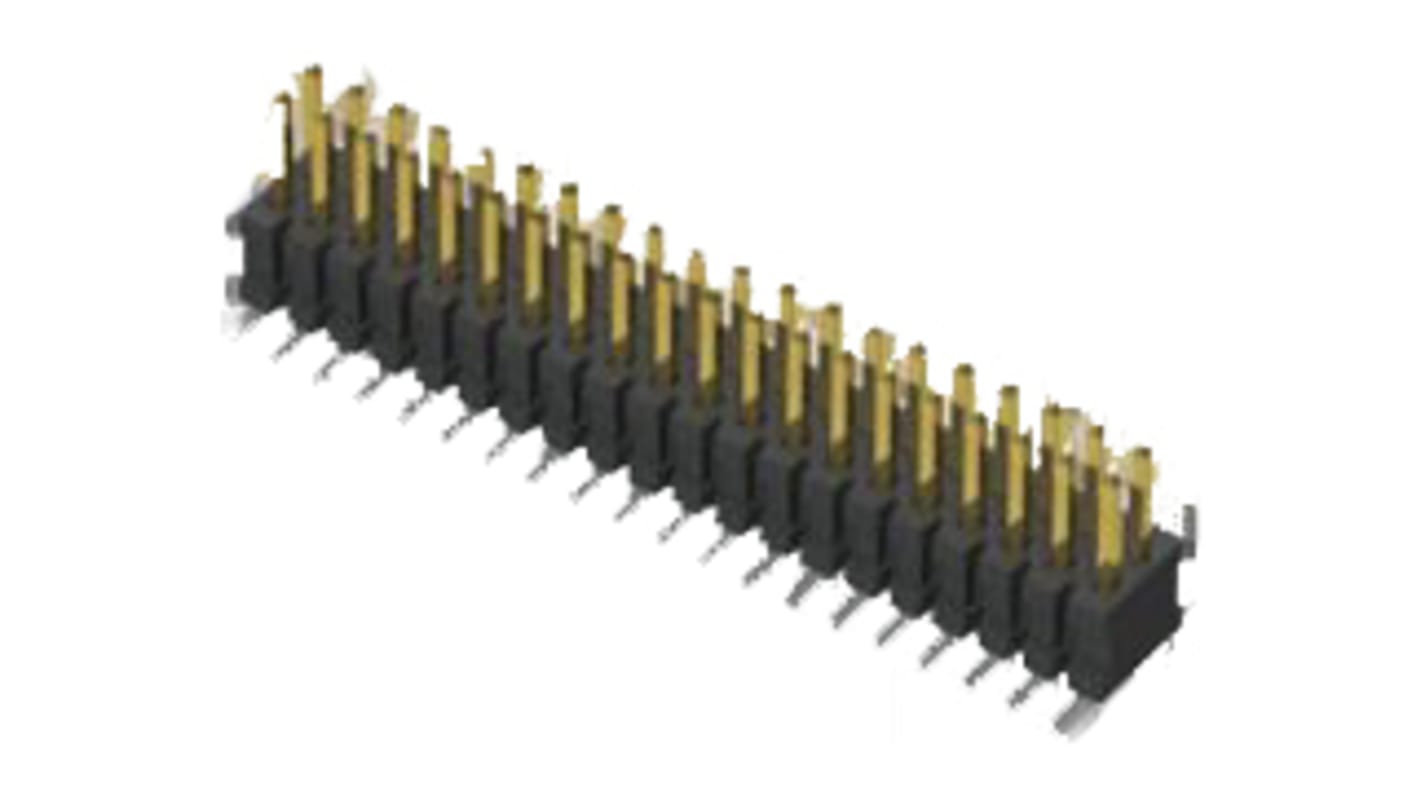 Regleta de pines Samtec serie FTSH de 10 vías, 2 filas, paso 1.27mm, para soldar, Montaje en orificio pasante