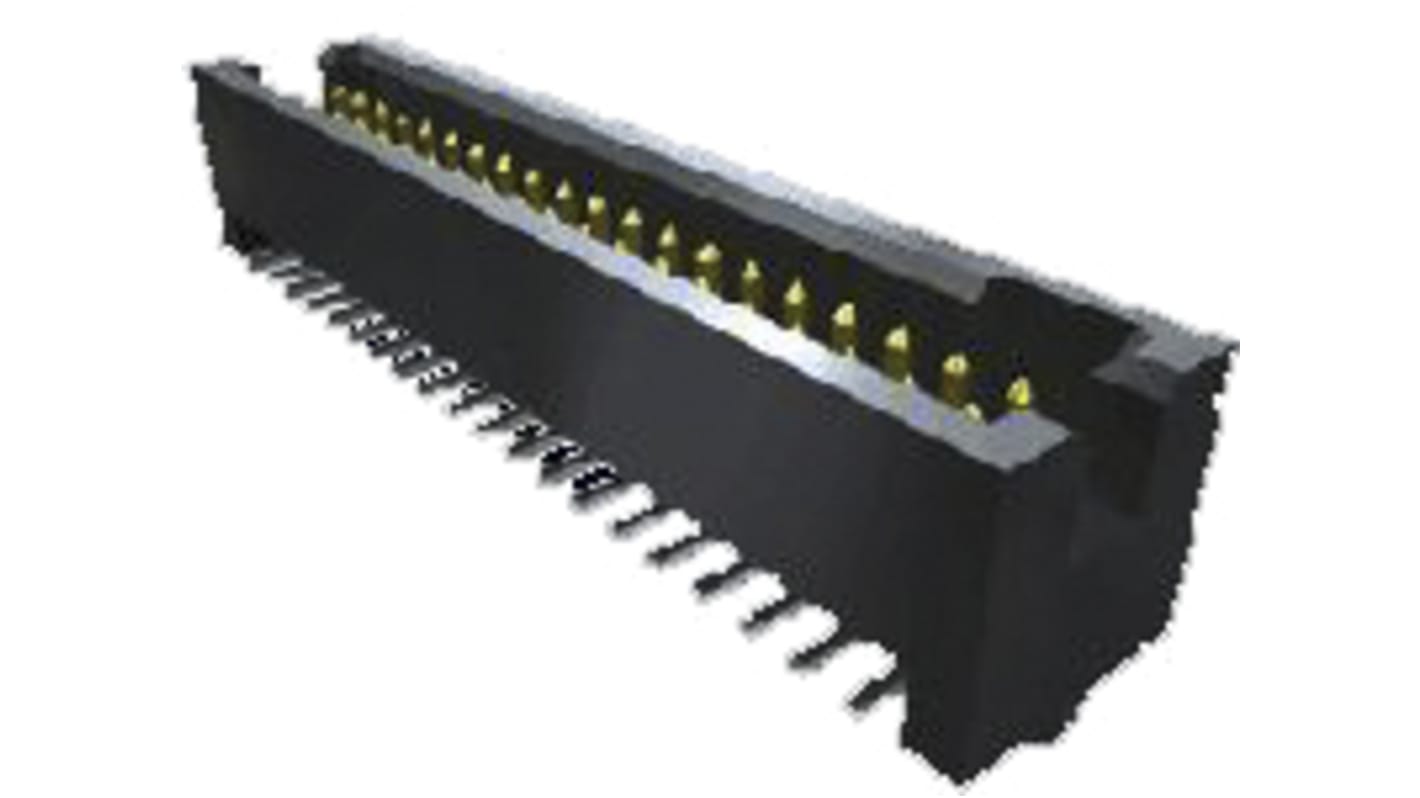 Samtec TFM Series Straight Through Hole PCB Header, 30 Contact(s), 1.27mm Pitch, 2 Row(s), Shrouded