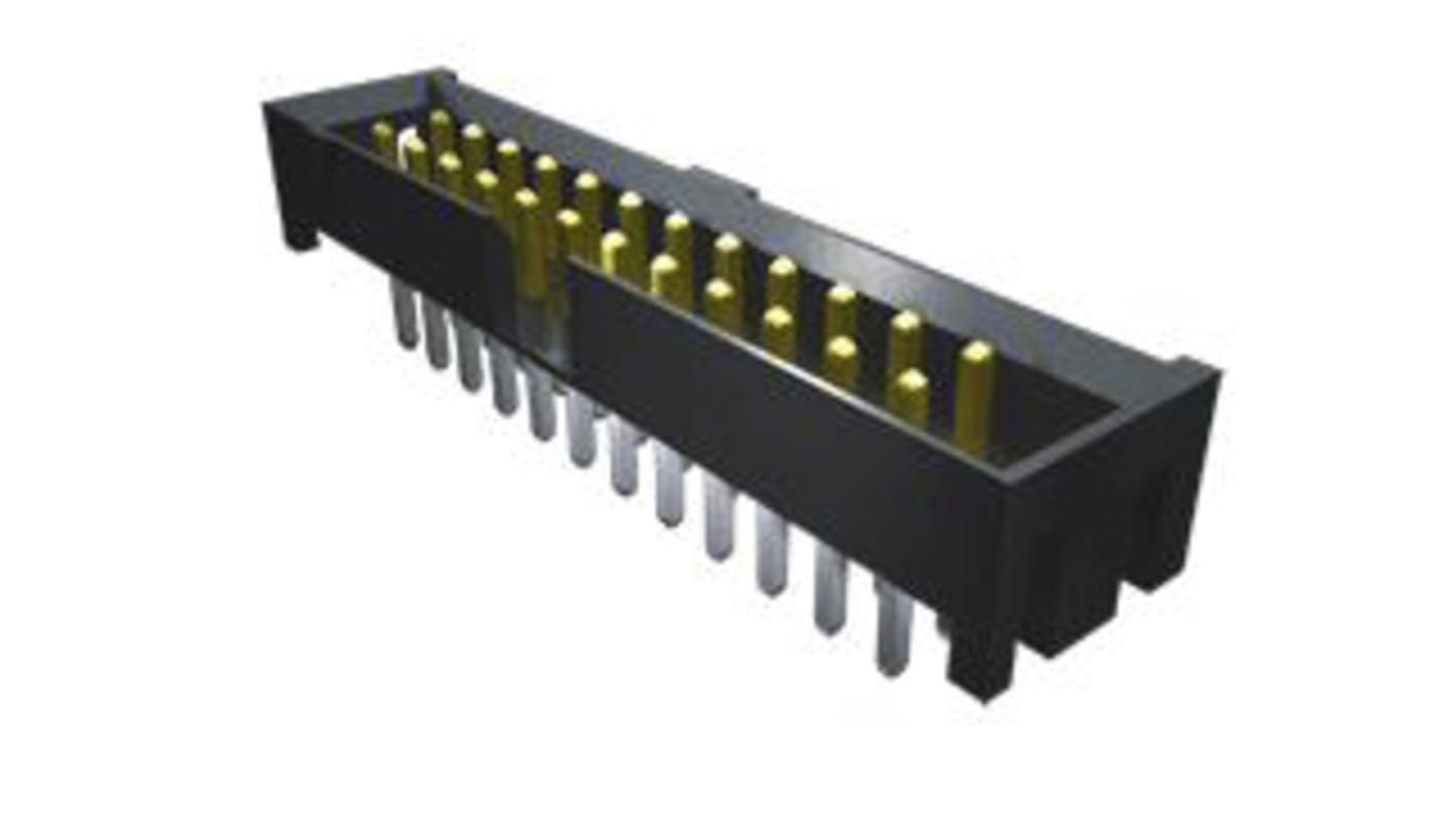 Samtec STMM Series Straight Through Hole PCB Header, 16 Contact(s), 2.0mm Pitch, 2 Row(s), Shrouded