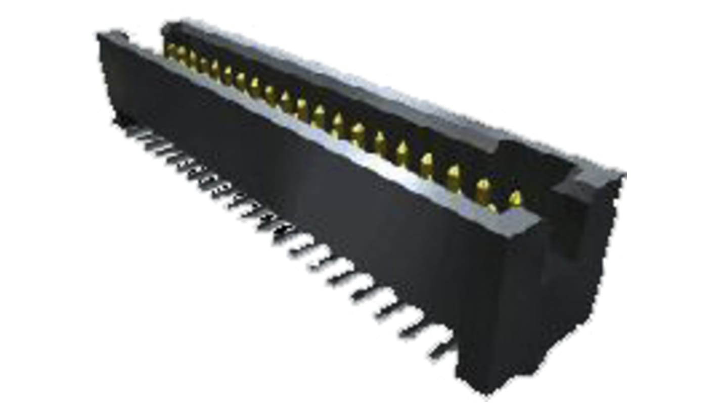 Samtec TFM Series Straight Through Hole PCB Header, 30 Contact(s), 1.27mm Pitch, 2 Row(s), Shrouded