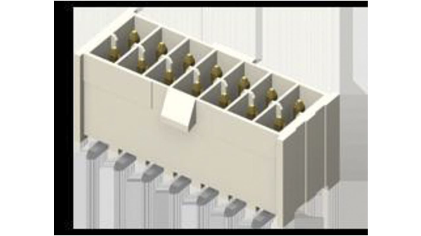 Conector macho para PCB Samtec serie IPL1 de 14 vías, 2 filas, paso 2.54mm, para soldar, Montaje en orificio pasante