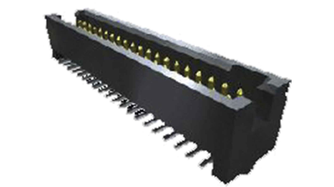 Samtec TFM Series Straight Through Hole PCB Header, 10 Contact(s), 1.27mm Pitch, 2 Row(s), Shrouded