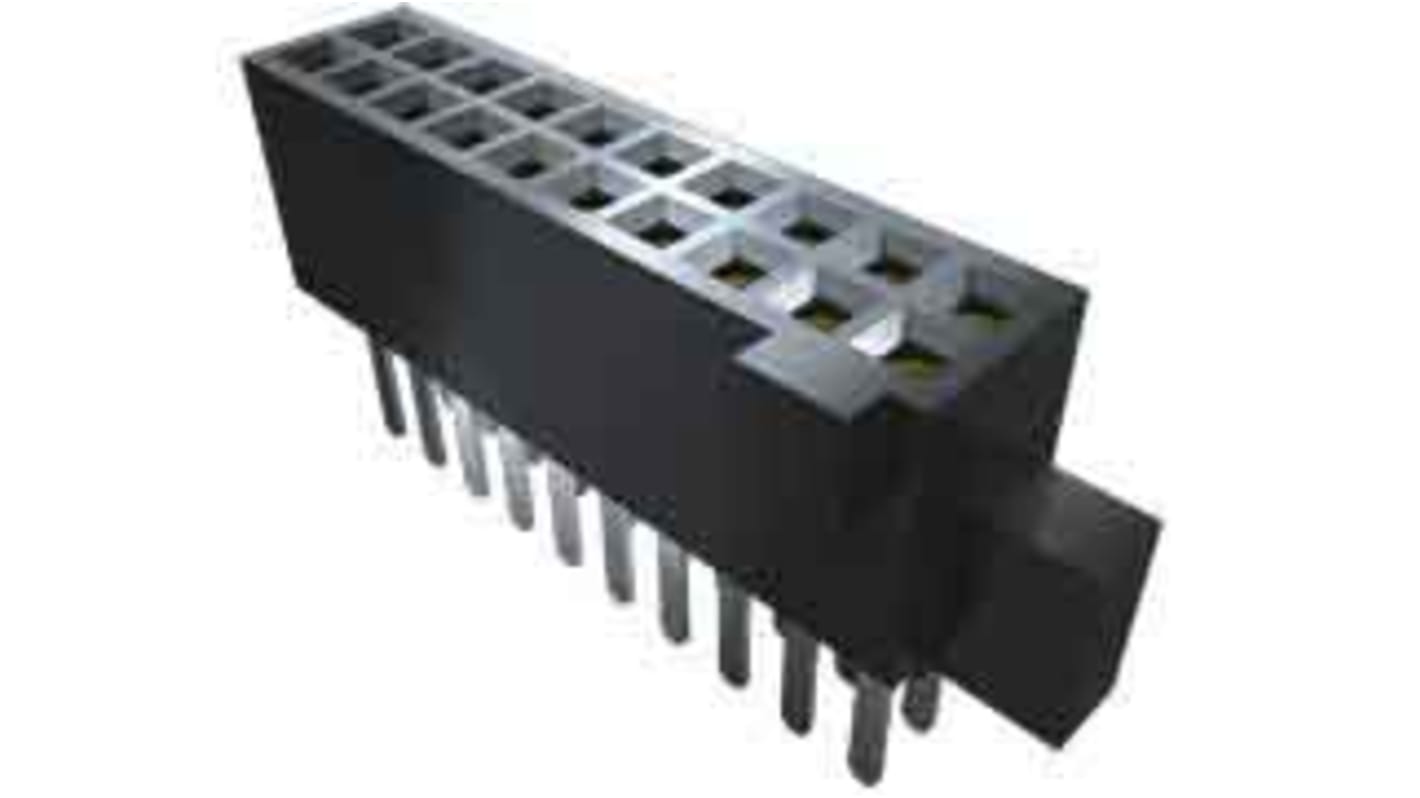 Conector hembra para PCB Samtec serie SFM, de 20 vías en 2 filas, paso 1.27mm, 250 V, 3.2A, Montaje en orificio