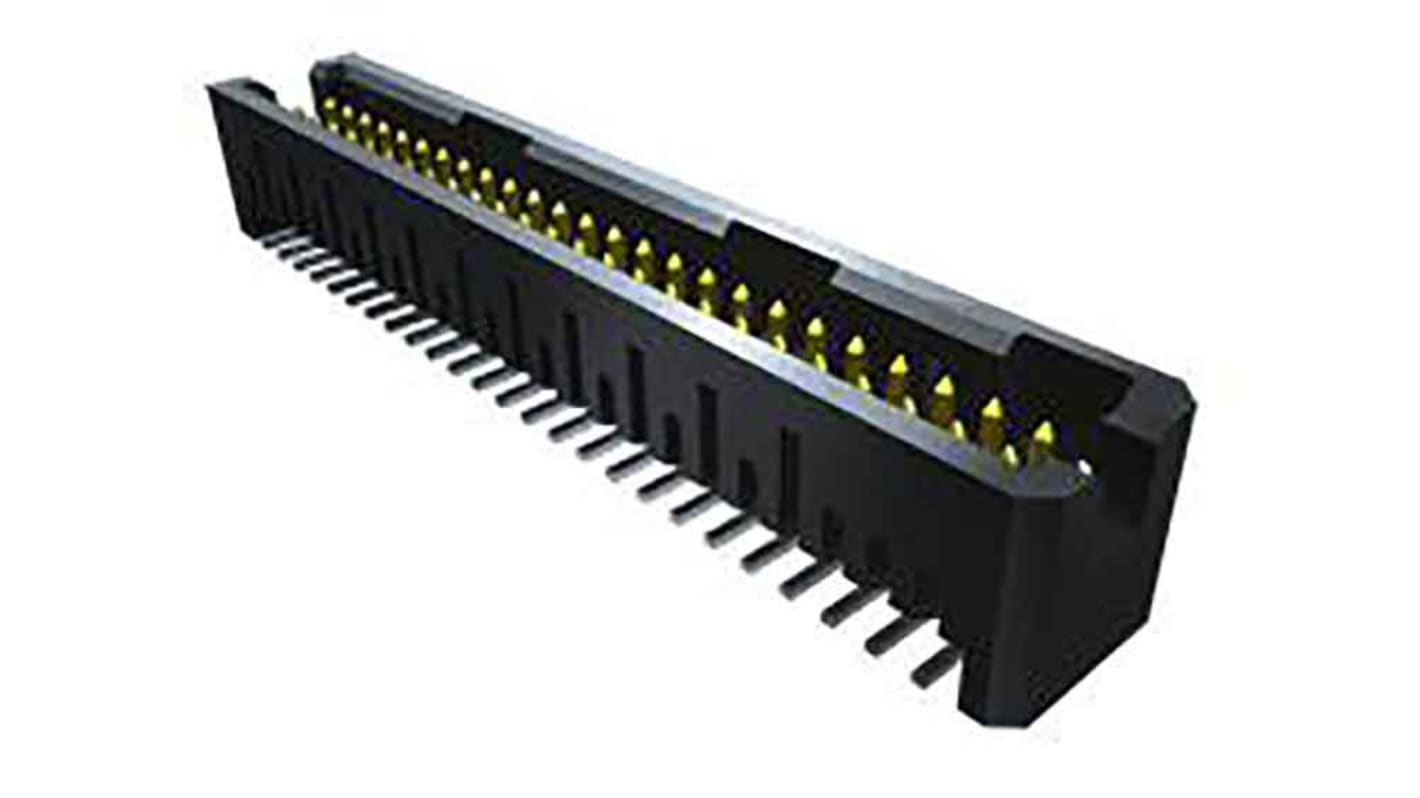 Samtec TFML Series Right Angle Through Hole PCB Header, 30 Contact(s), 1.27mm Pitch, 2 Row(s), Shrouded