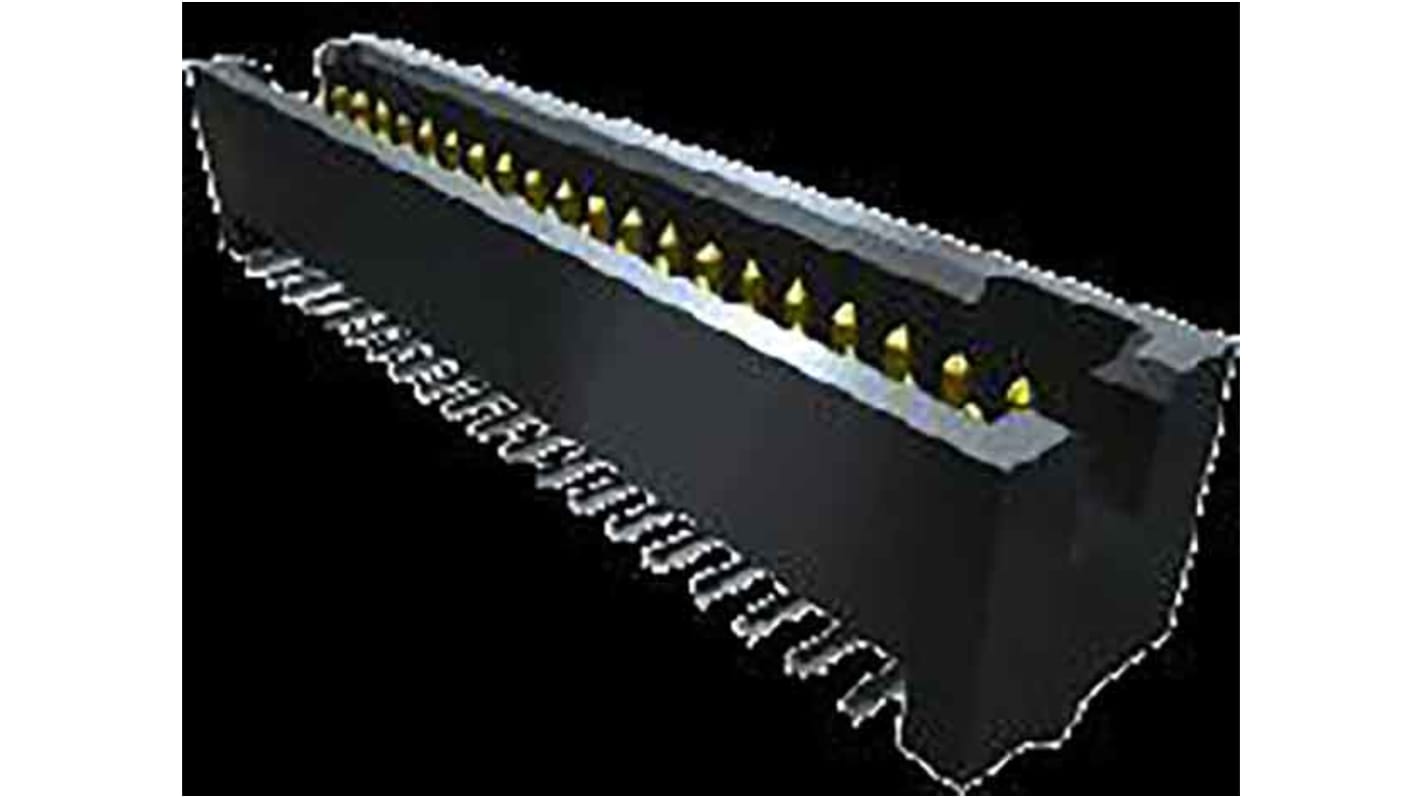 Samtec TFM Series Straight Through Hole PCB Header, 20 Contact(s), 1.27mm Pitch, 2 Row(s), Shrouded