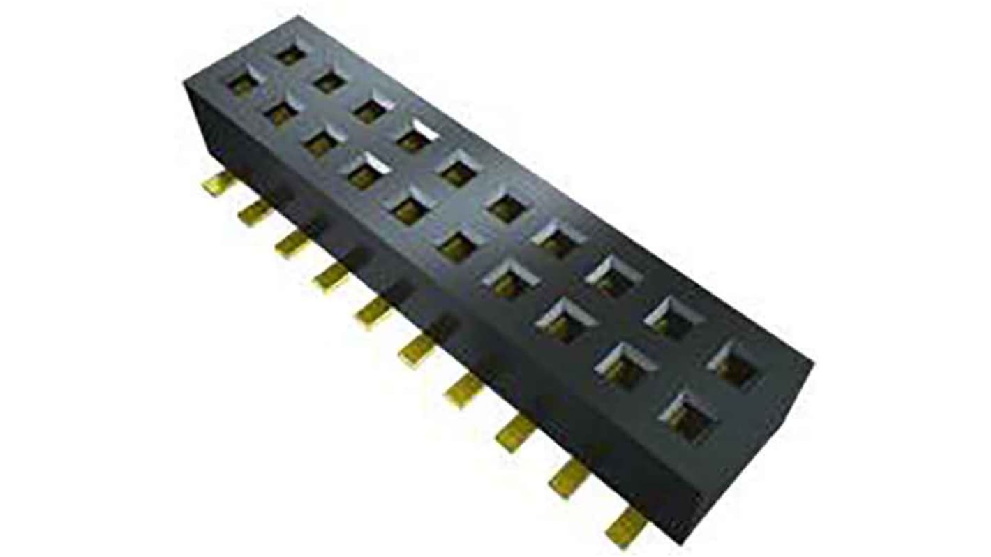 Conector hembra para PCB Samtec serie CLP, de 4 vías en 2 filas, paso 1.27mm, 280 V , 395 V., 3.4A, Montaje