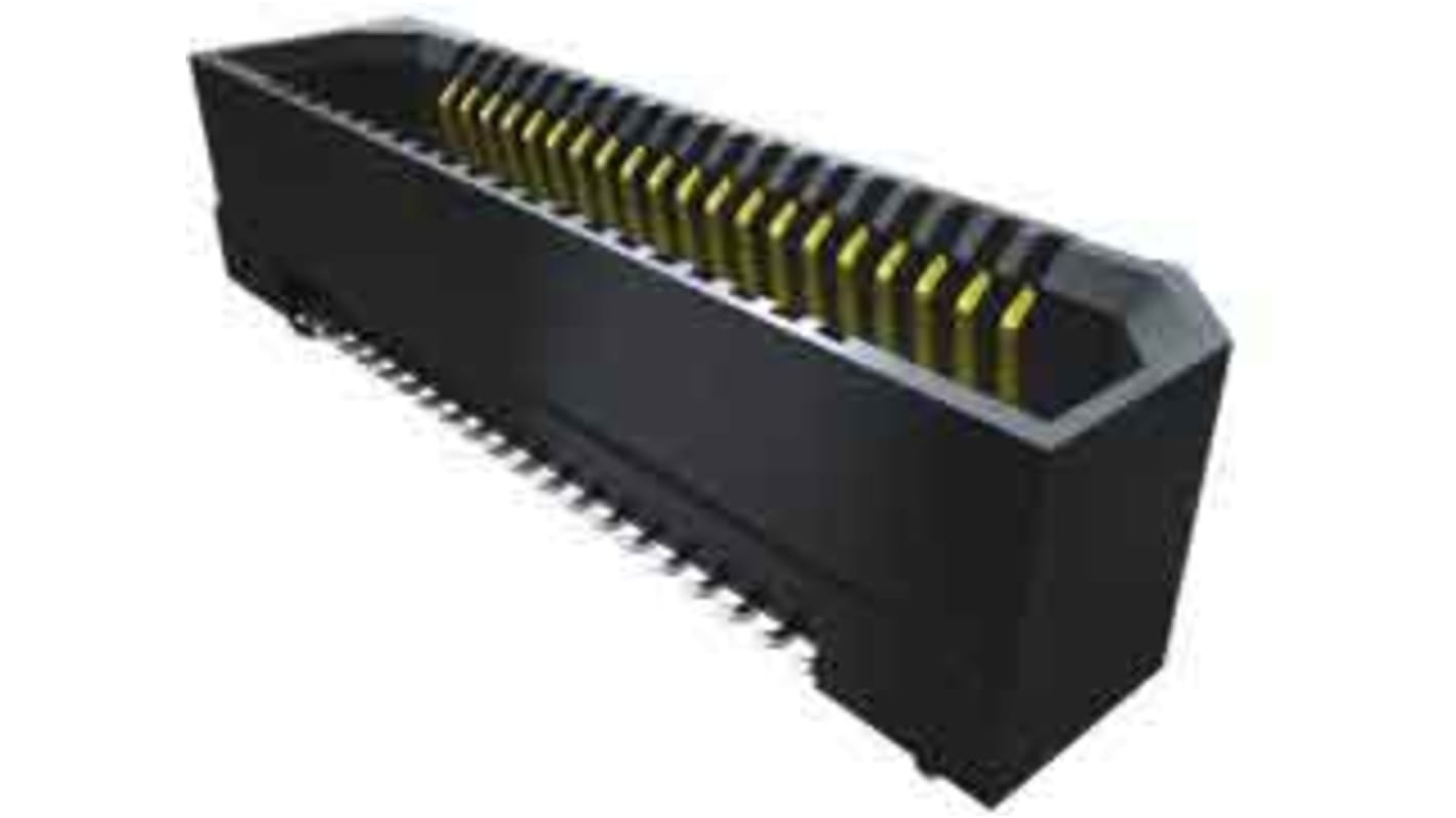 Conector hembra para PCB Ángulo de 90° Samtec serie ERF8, de 20 vías en 2 filas, paso 0.8mm, 225 V , 318 V., 2.2A,