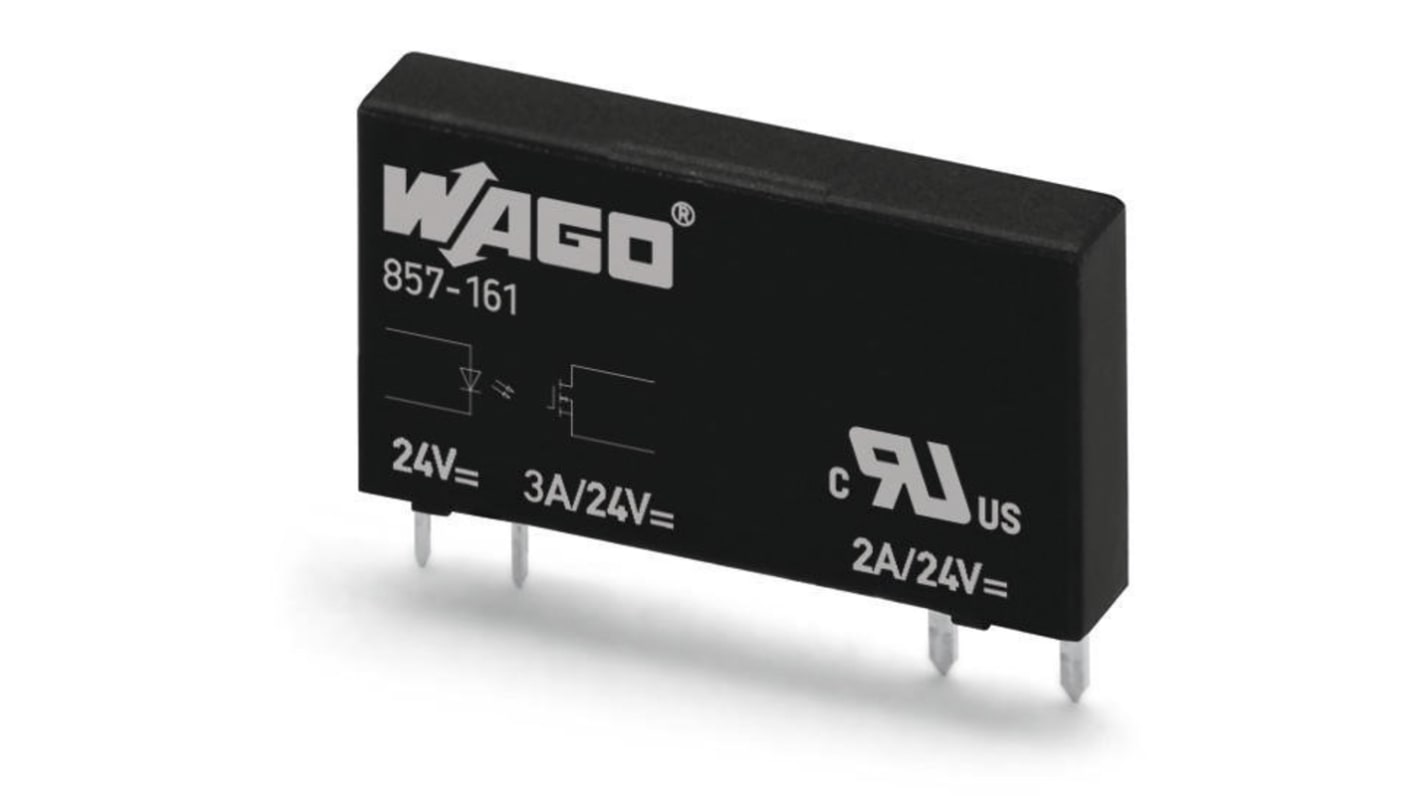 Wago 857 Series Solid State Relay, 0.1 A Load, Plug-In Mount, 48 V dc Load, 72 V dc Control