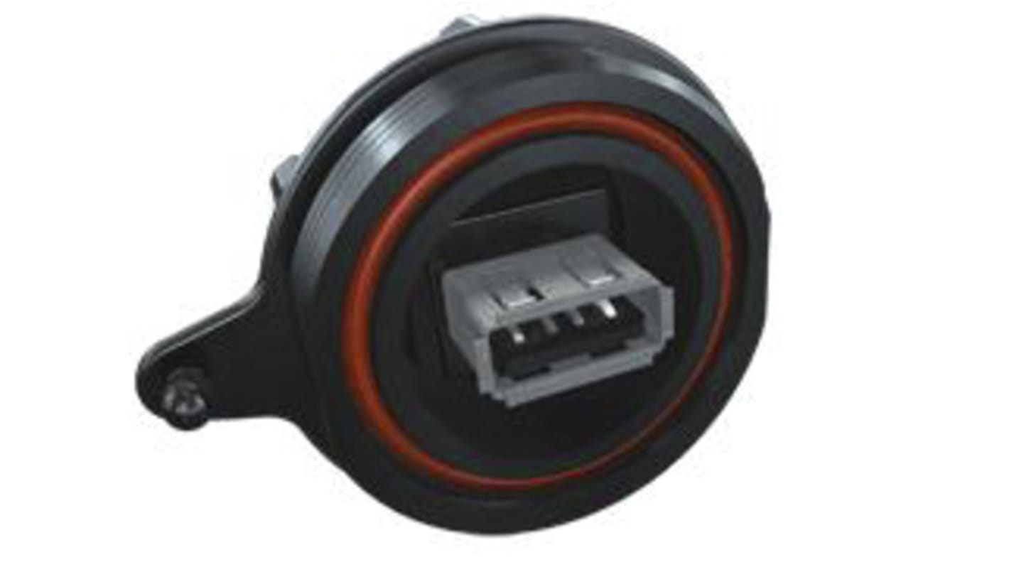 Conector USB Samtec SCRU-02, Hembra, , 1 puerto puertos IP68, Montaje en Panel, Versión 2.0, SCRU