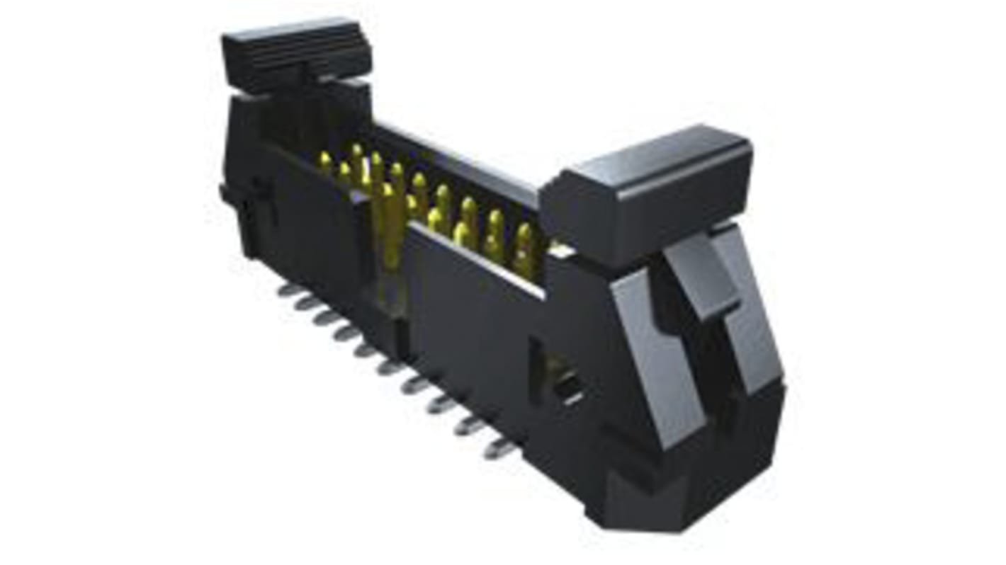 Samtec EJH Series Straight Through Hole PCB Header, 10 Contact(s), 2.54mm Pitch, 2 Row(s), Shrouded