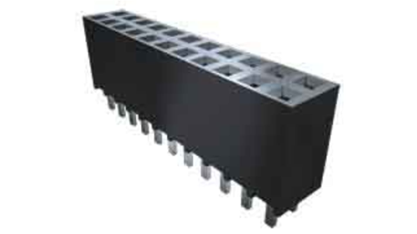 Samtec SSW Series Straight Surface Mount PCB Socket, 40-Contact, 2-Row, 2.54mm Pitch, Solder Termination