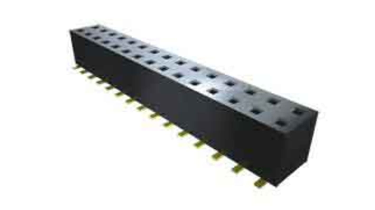 Samtec TLE Series Straight Surface Mount PCB Socket, 40-Contact, 2-Row, 2mm Pitch, Solder Termination