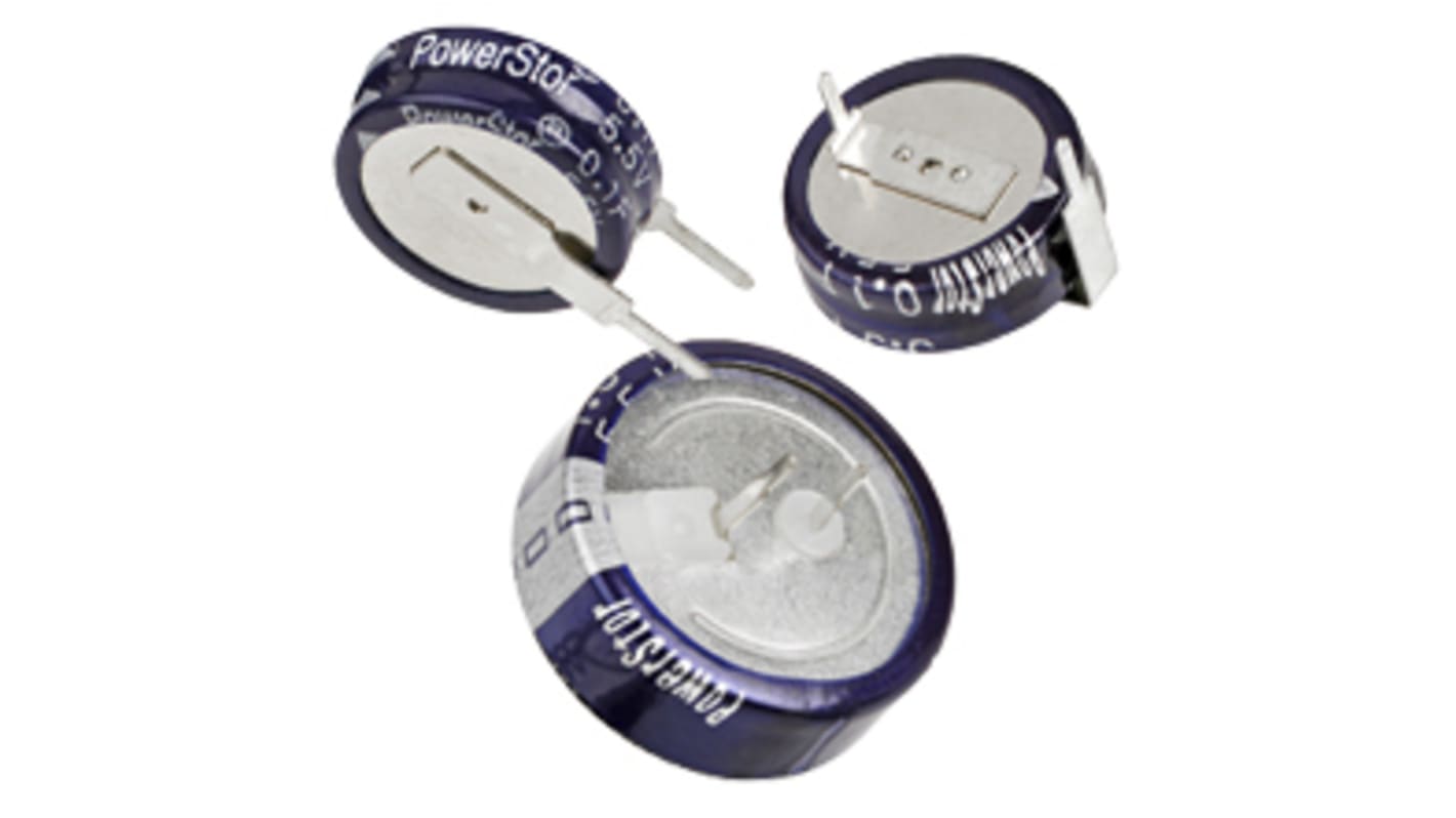 Eaton 1F Supercapacitor -20 → +80% Tolerance, 5.5V dc, Through Hole