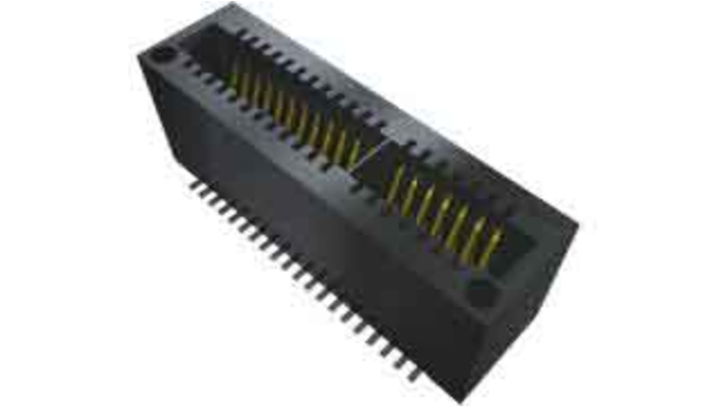 Samtec MEC1 Series Vertical Female Edge Connector, Surface Mount, 16-Contacts, 1mm Pitch, 2-Row, Solder Termination