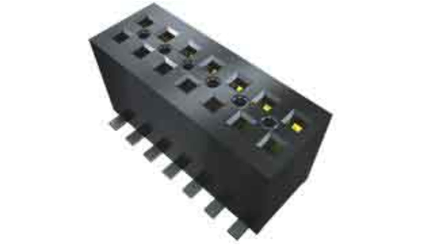 Samtec FLE Series Straight Surface Mount PCB Socket, 22-Contact, 2-Row, 1.27mm Pitch, Solder Termination