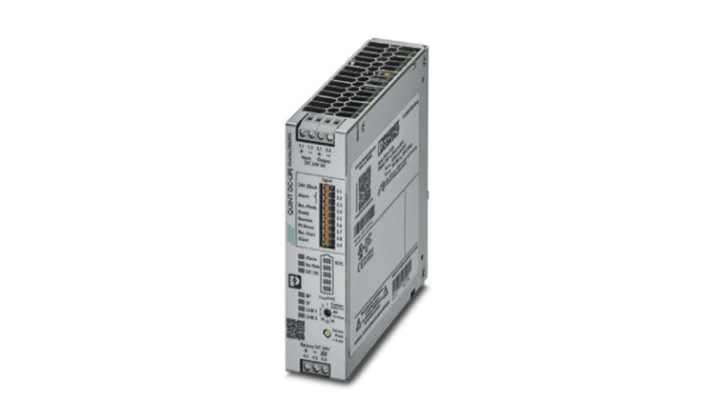 Phoenix Contact 18 → 30V dc Input DIN Rail Uninterruptible Power Supply (240W), QUINT4