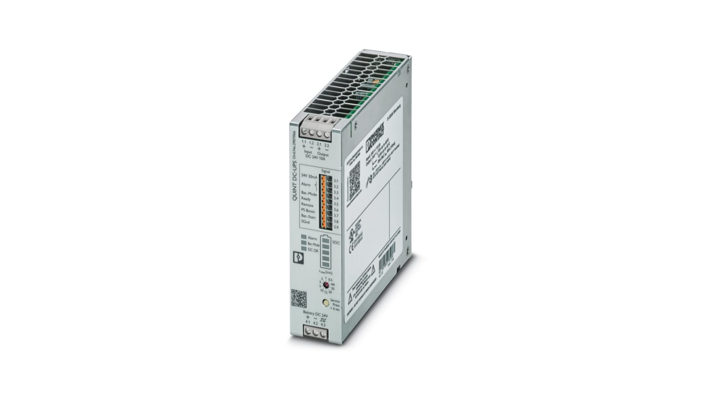 Phoenix Contact 18 → 30V dc Input DIN Rail Uninterruptible Power Supply (480W)