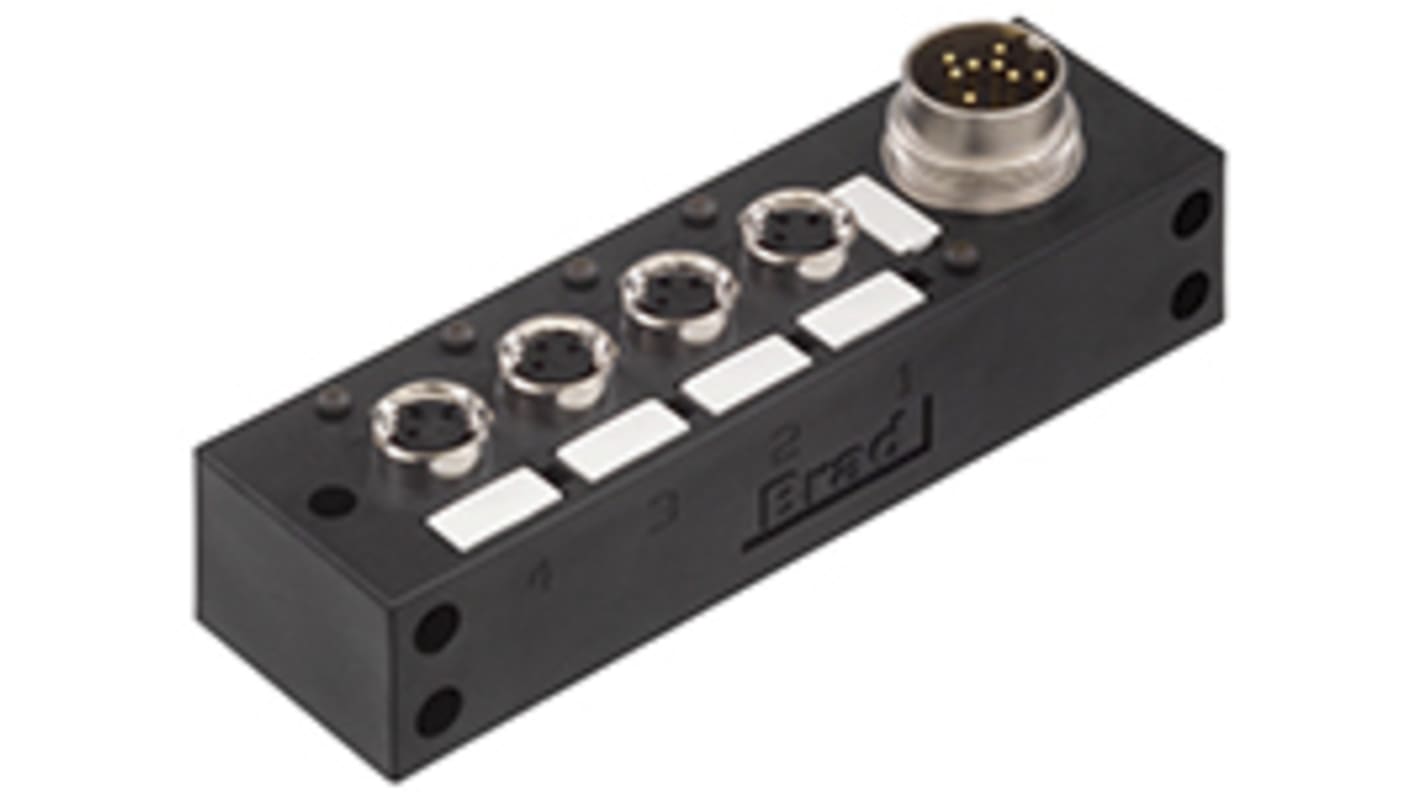 Molex 120247 Series Sensor Box, M8, 10m cable, 3 way, 4 port