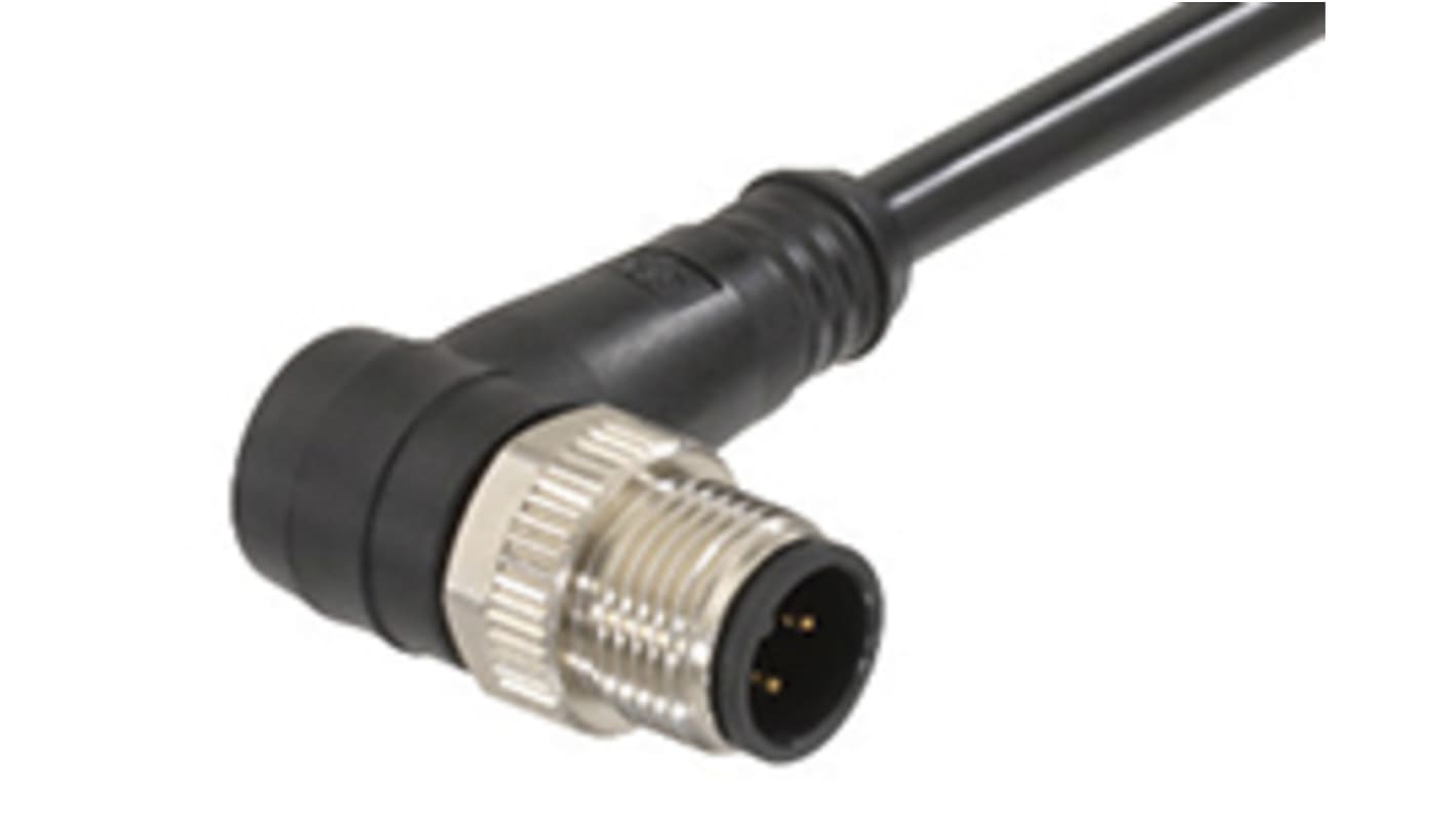 Cable de conexión Molex, con. A M12, 4 polos, con. B Sin terminación, cod.: A, long. 5m, IP67