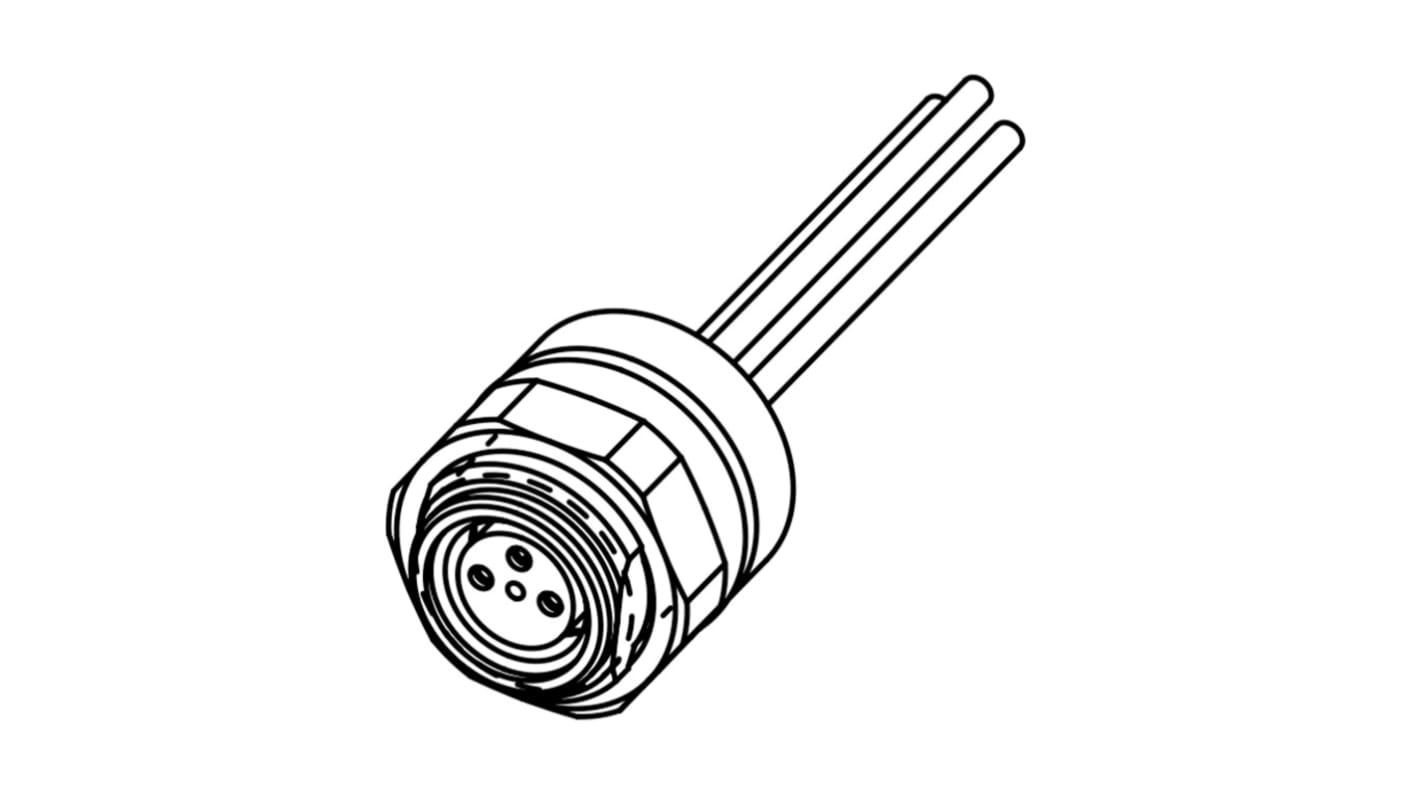 Molex Nano-Change M8 Rundsteckverbinder Buchse 4-polig / 4.0A, Tafelmontage, Schraubanschluss IP 67