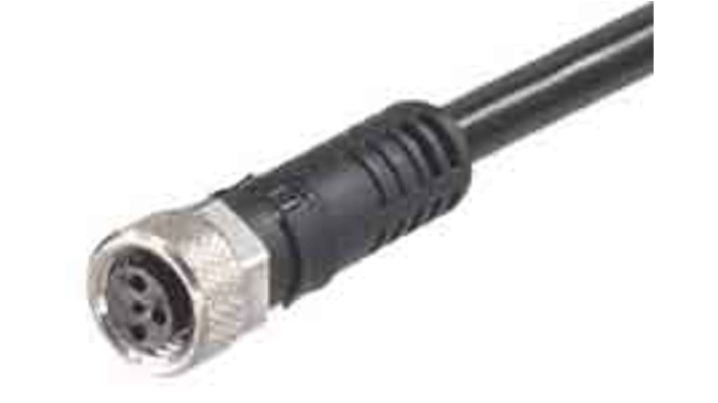 Cable de conexión Molex, con. A M8 Hembra, 4 polos, con. B Sin terminación, cod.: A, long. 5m, 30 V, 3,0 A., IP67