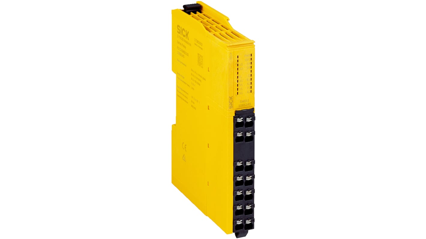 Relé de seguridad Sick RLY3 de 2 canales, para Interruptor de seguridad, 30V dc, cat. seg. ISO 13849-1 4