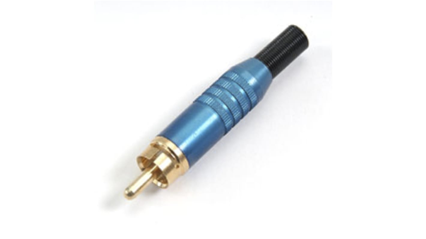 Conector RCA Macho Deltron, 5A, color Amarillo, Montaje de Cable