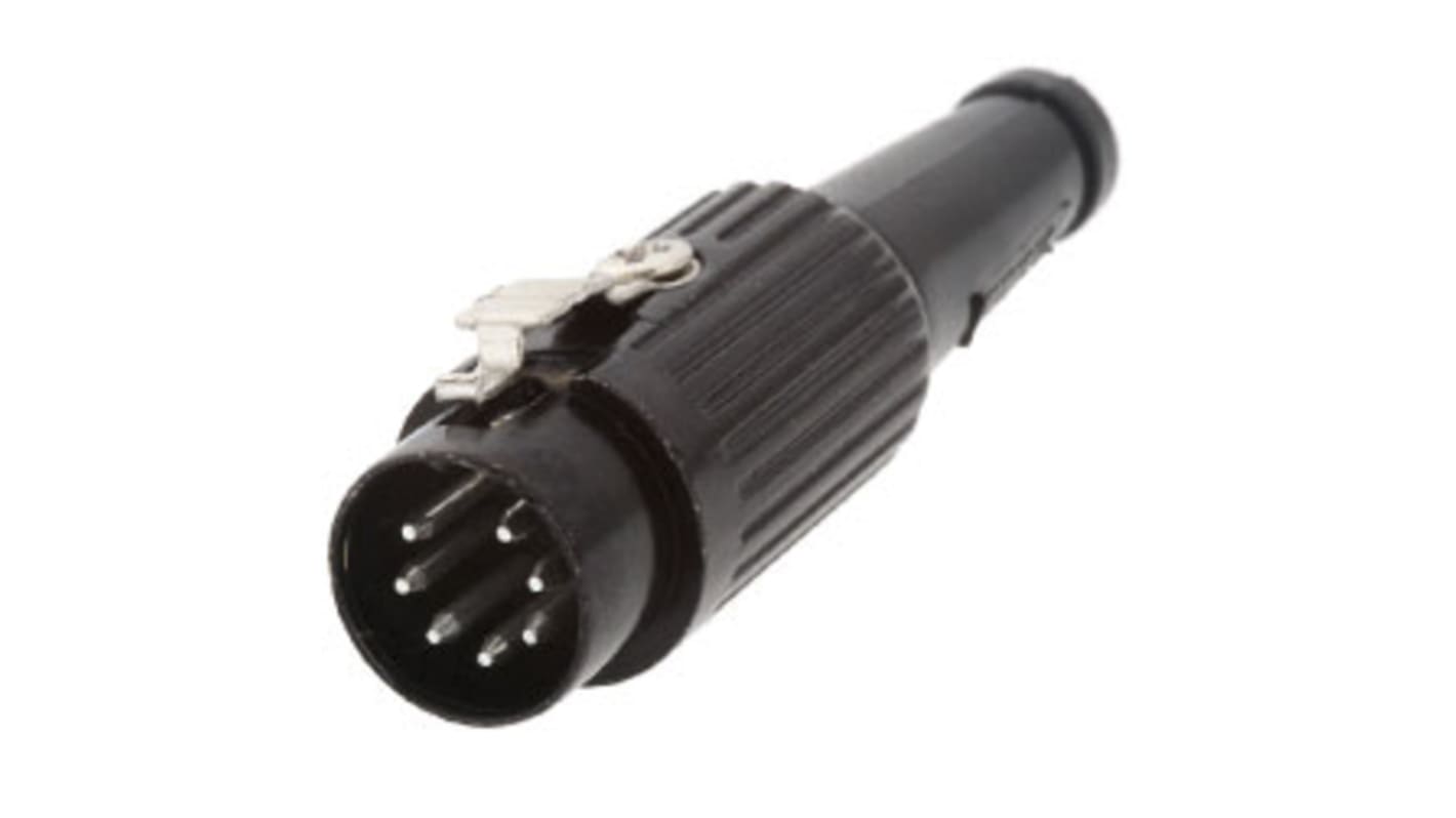 Deltron 5 Pole Din Plug, DIN 41524, DIN 45322, DIN 45326, DIN 45327, DIN 45329, 2A, 34 V ac/dc, Male, Cable Mount