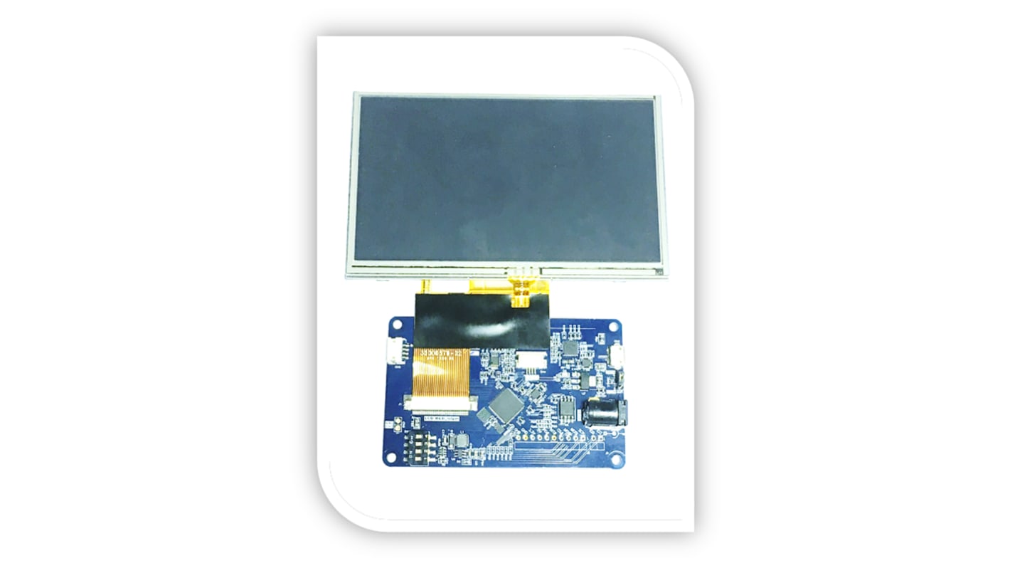 Bridgetek, ディスプレイボード 5インチ LCD 開発モジュール SPI BT816組み込みビデオエンジン EVE Credit Card Board