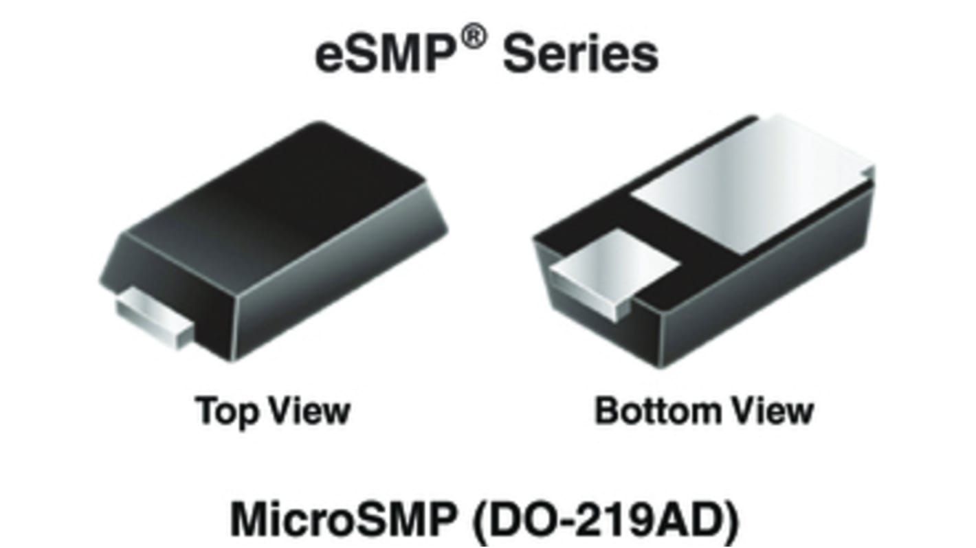 AEC-Q101 Diodo, MSS2P2-M3/89A, Rectificador Schottky, 2A, 20V Barrera Schottky, DO-219AD, 2-Pines 600mV