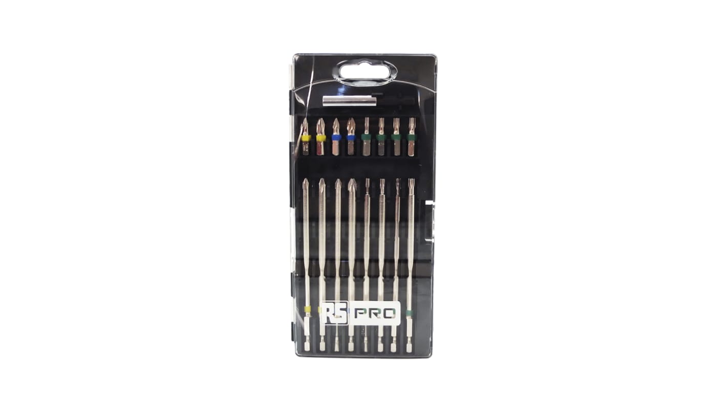 RS PRO Sechskant, PHILLIPS®, POZIDRIV, TORX® Schraubendreher-Bitsatz, CRV 6150, 17-teilig