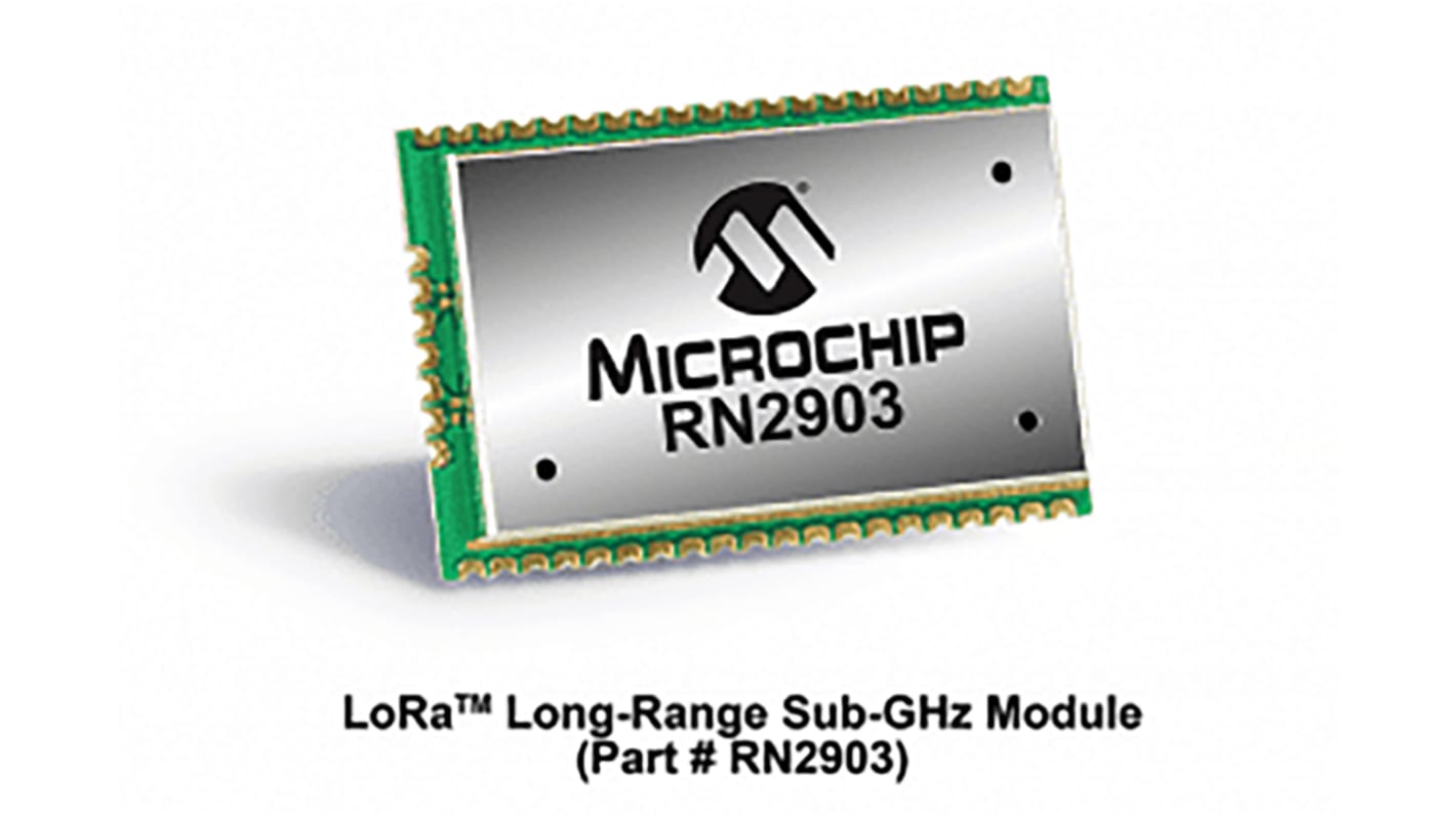 Moduł odbiornika RF RN2903A-I/RM105, Uz 2.1 → 3.6V, Microchip