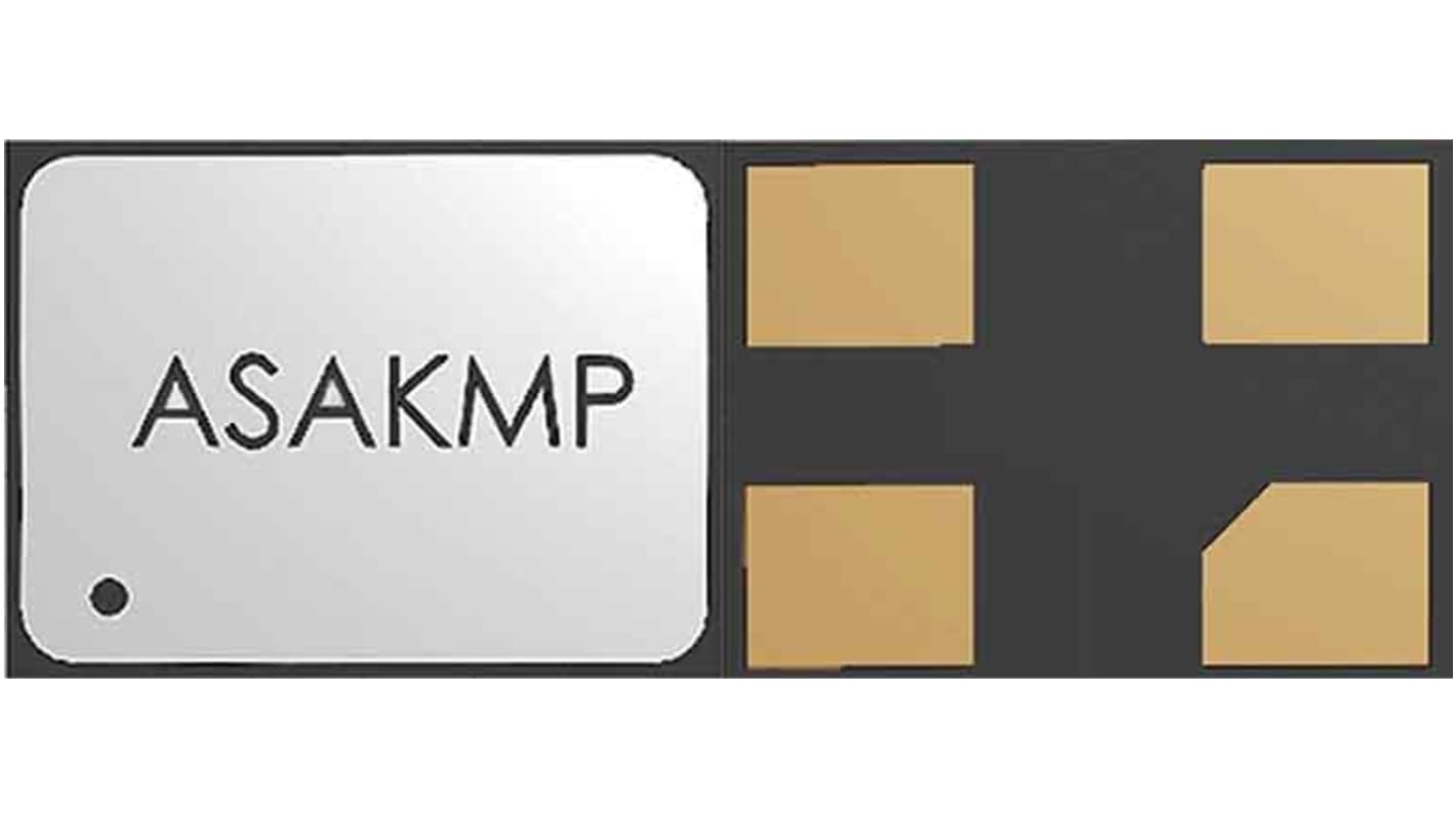 Abracon Oszcillátor 32.76kHz, CMOS, 4-tüskés, SMD, 1.6 x 1.2 x 0.6mm XO cikkszám: ASAKMPD1-32.768KHZ-T3