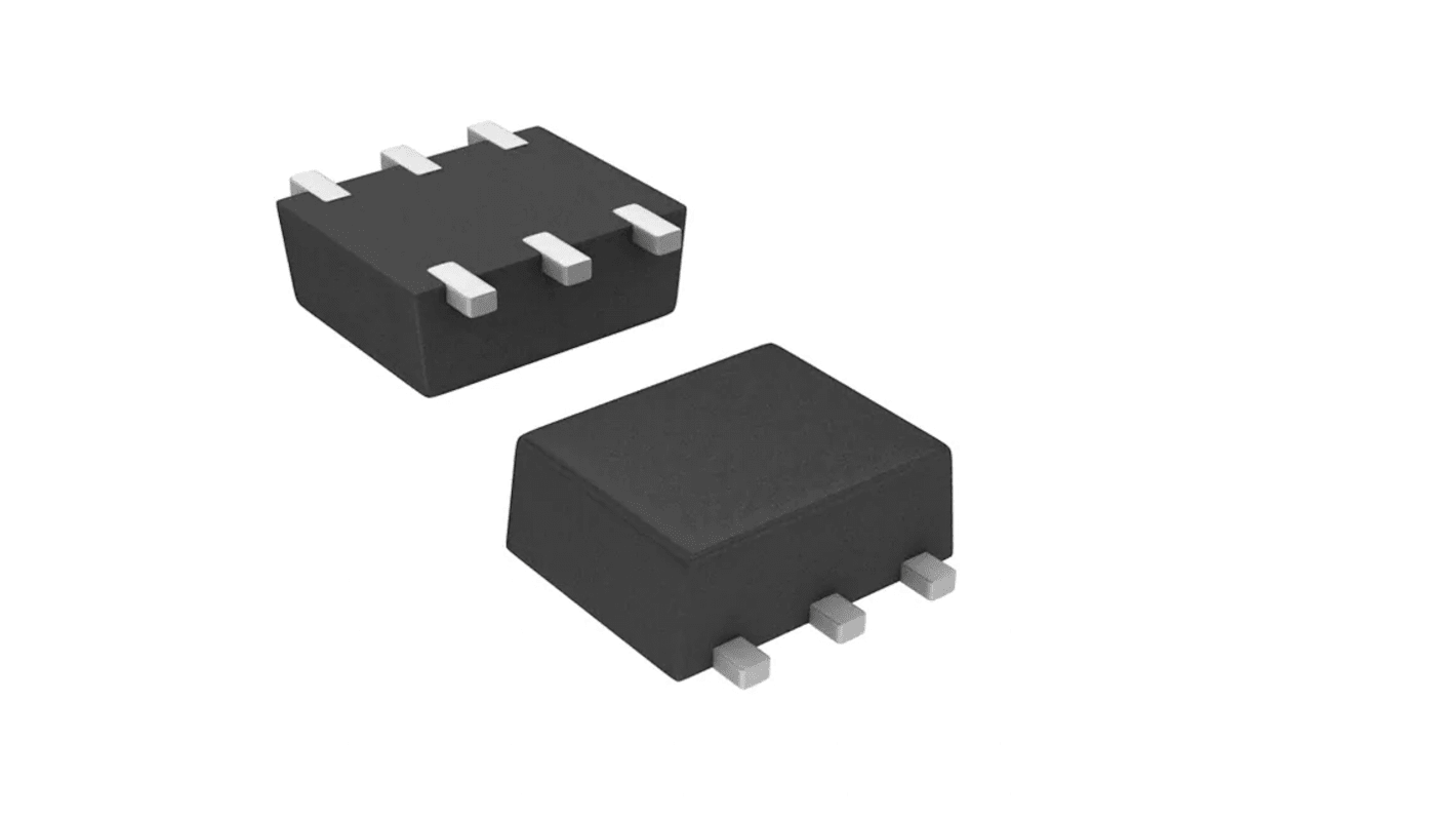 Dual N-Channel MOSFET, 500 mA, 20 V, 6-Pin SC-89-6 Vishay SI1034CX-T1-GE3