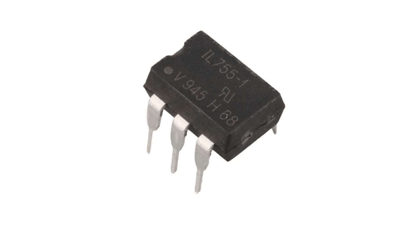 Optoacoplador Vishay IL755, Vf= 1.5V, OUT. Photodarlington, mont. pasante, encapsulado DIP, 6 pines