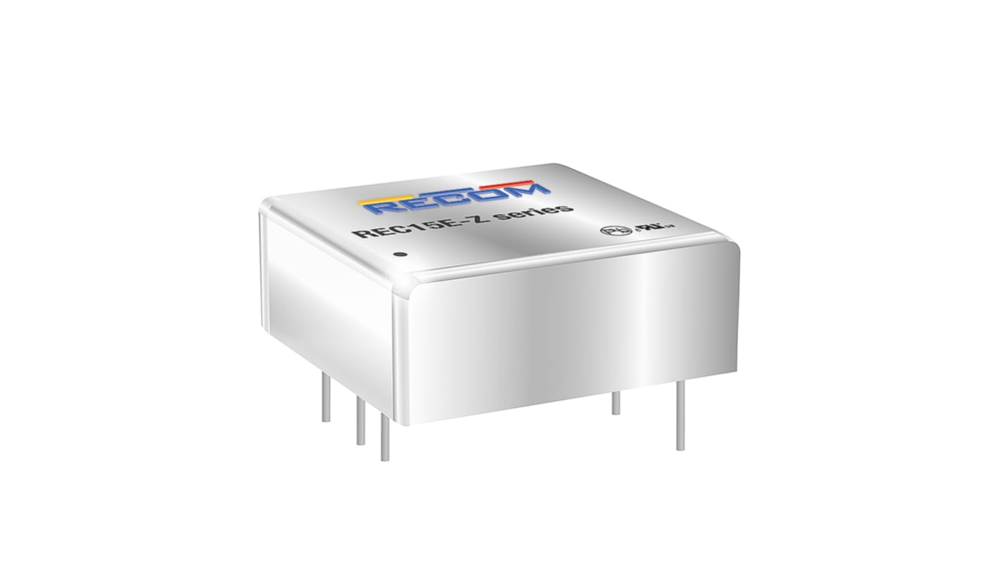 Convertisseur DC-DC Recom, REC15E-Z, Montage traversant, 15W, 1 sortie, 5V c.c., 3A