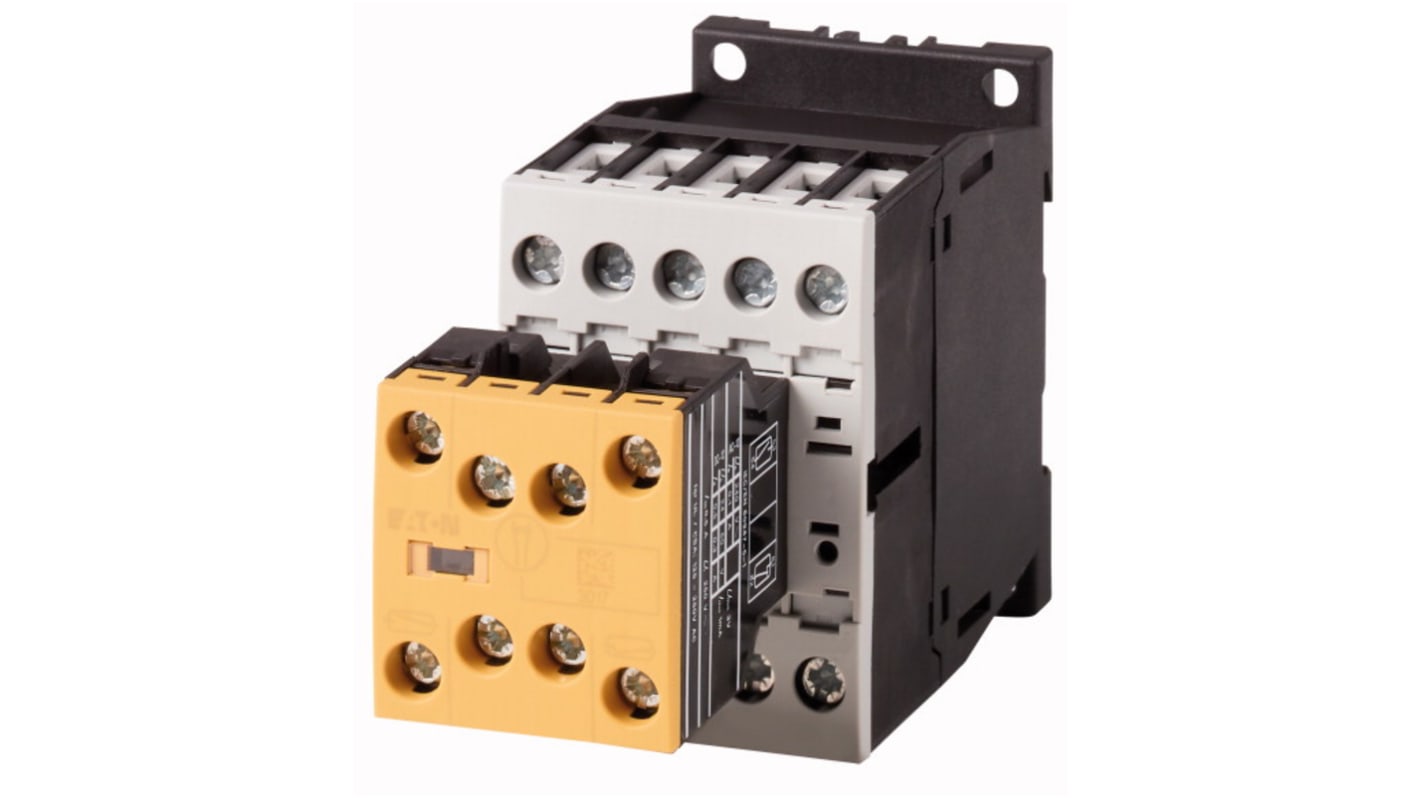 Produktbild von Eaton DILM Leistungsschütz – 3-polig + 1 NC, 3 KW/400V/AC3, 220V AC / 230V DC Spule, Reversierend