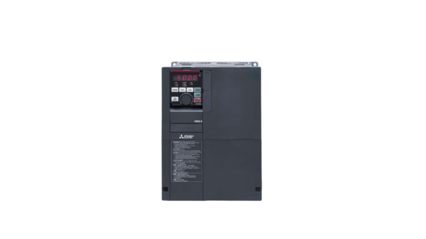 Przekształtnik częstotliwości 18,5 kW 3-fazowy 400 V AC 38 A Ethernet 50/60Hz FR-F800 BACnet Sprężarki, wentylatory,