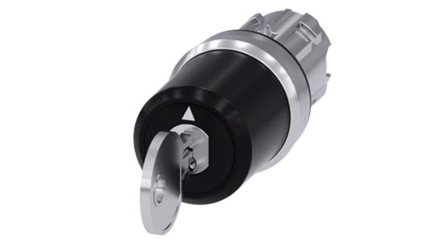Siemens 3SU1 3-position Key Switch Head, Momentary, 22mm Cutout